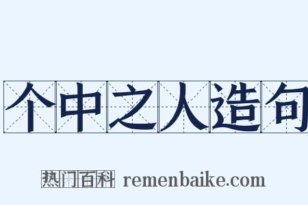 个中之人造句是什么意思的图片